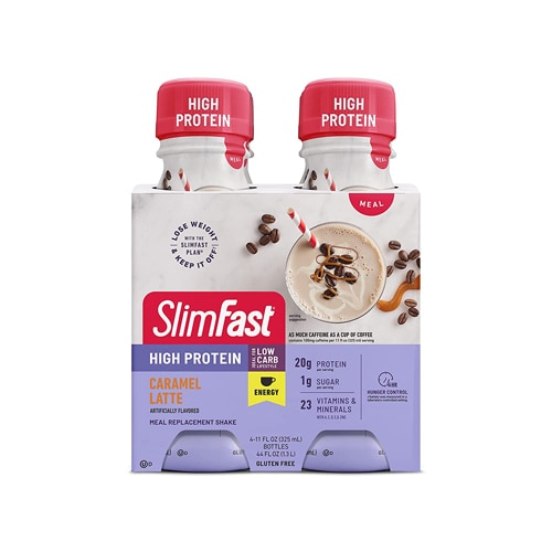 SlimFast High Protein Meal Replacement Shakes Caramel Latte