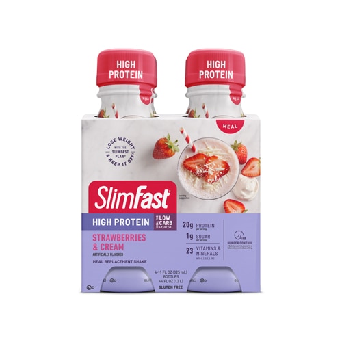 SlimFast High Protein Meal Replacement Shakes Strawberries & Cream