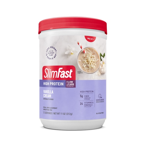 SlimFast High Protein Meal Replacement Smoothie Mix Vanilla Cream