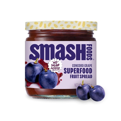 Smash Foods Vegan Superfood Keto Chia Jam Concord Grape