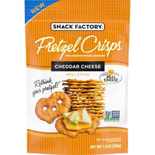 Snack Factory Pretzel Crisps Deli Style Cheddar Cheese