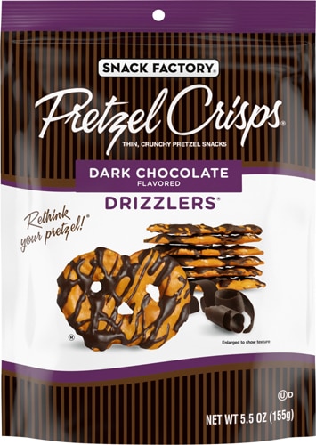 Snack Factory Pretzel Crisps Drizzlers Dark Chocolate