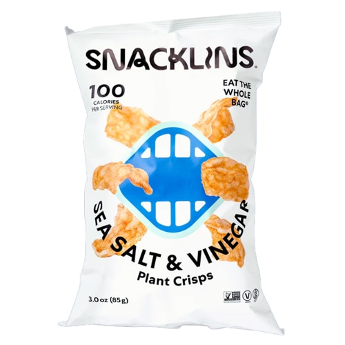 Snacklins Plant Crisps Non-GMO Vegan Gluten Free Sea Salt & Vinegar