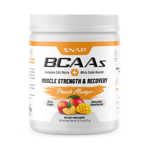 Snap Supplements BCAAs Muscle Strength & Recovery Peach Mango