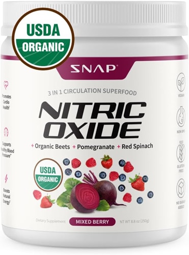 Snap Supplements Nitric Oxide Organic Beets Mixed Berry