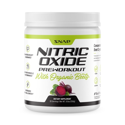 Snap Supplements Nitric Oxide Preworkout Organic Beets