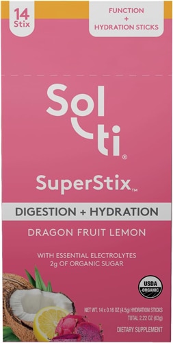 Sol-ti SuperStix Digestion + Hydration Dragon Fruit Lemon
