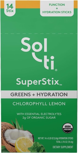Sol-ti SuperStix Greens + Hydration Chlorophyll Lemon