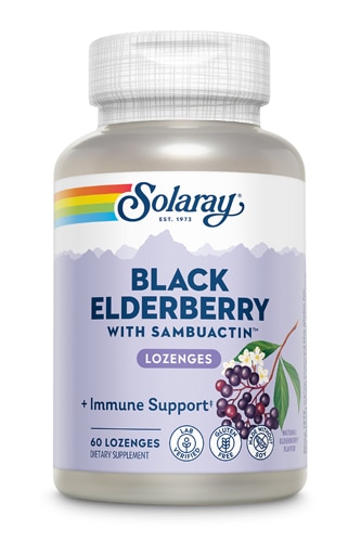 Solaray Black Elderberry with Sambuactin Lozenges