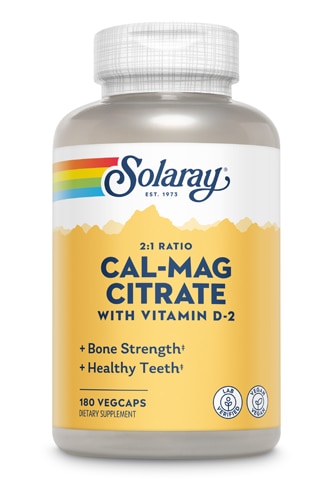 Solaray Cal-Mag Citrate with Vitamin D 2:1 Ratio