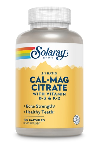 Solaray Cal-Mag Citrate with Vitamin D-3 & K-2