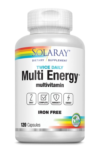 Solaray Twice Daily Multi Energy™ Iron Free