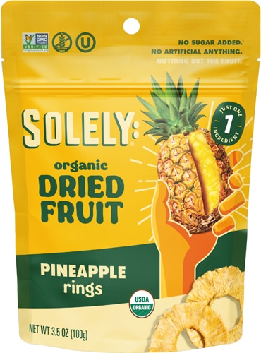 Solely Dried Fruit Organic Pineapple Rings No Preservatives