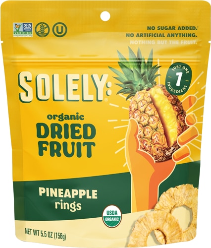 Solely Organic Dried Fruit Pineapple Rings