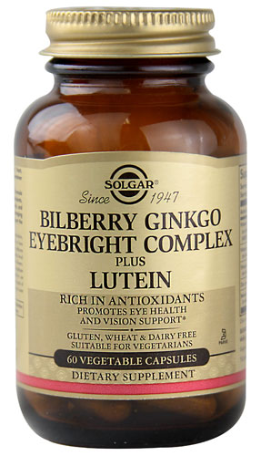 Solgar Bilberry Ginkgo Eyebright Complex plus Lutein