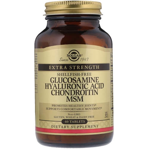 Solgar Glucosamine Hyaluronic Acid Chondroitin MSM Shellfish Free