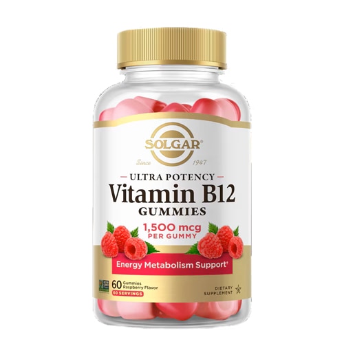 Solgar Ultra Potency B12 Gummies Raspberry