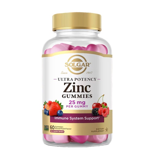 Solgar Ultra Potency Zinc Gummies Mixed Fruit