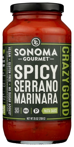 Sonoma Gourmet Marinara Pasta Sauce Spicy Serrano