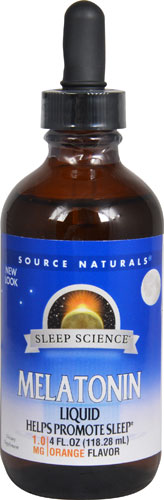 Source Naturals Melatonin Sublingual Liquid Natural Orange