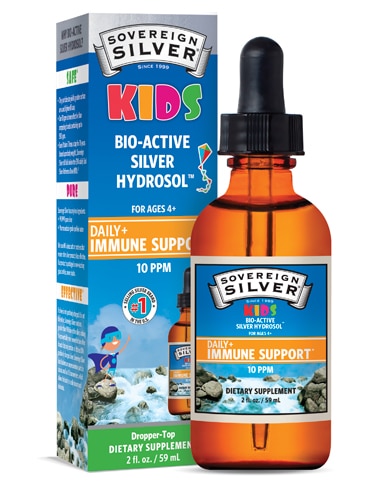 Sovereign Silver Bio-Active Silver Hydrosol For Kids Daily Plus Immune Support