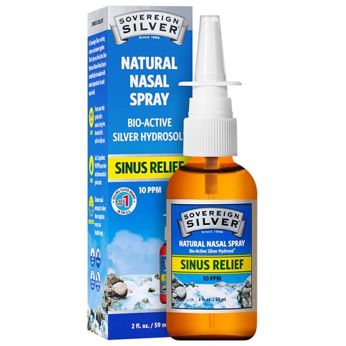 Sovereign Silver Bio-Active Silver Hydrosol for Sinus Relief Colloidal Silver - Nasal Spray