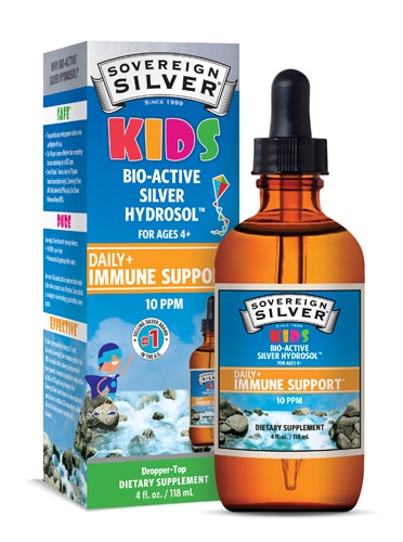 Sovereign Silver Kids Bio-Active Silver Hydrosol Daily Plus Immune Support Drops