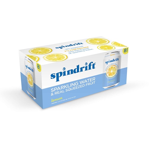 Spindrift Sparkling Water Made with Real Squeezed Fruit Lemon