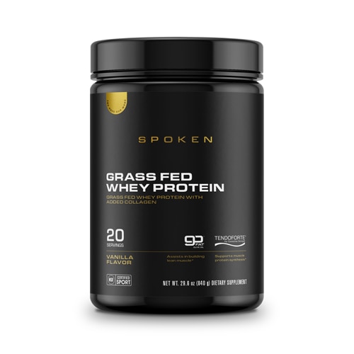 Spoken Nutrition Grass Fed Whey Protein - NSF Certified for Sport Vanilla
