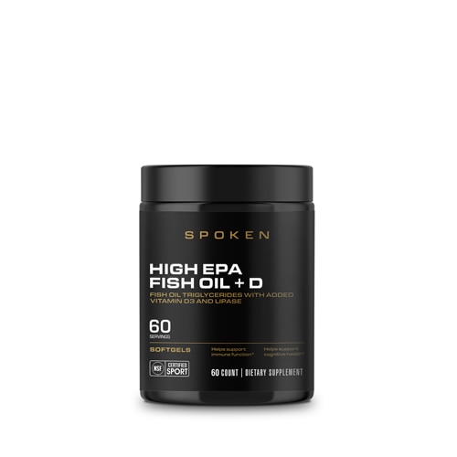 Spoken Nutrition High EPA Fish Oil +D - NSF Certified for Sport
