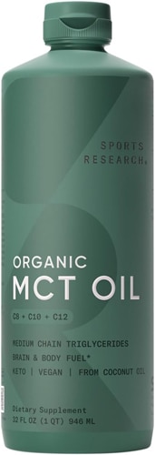 Sports Research MCT Oil Organic C8 + C10 + C12