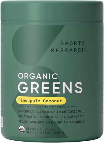 Sports Research Organic Greens - Informed Sport Certified Pineapple Coconut