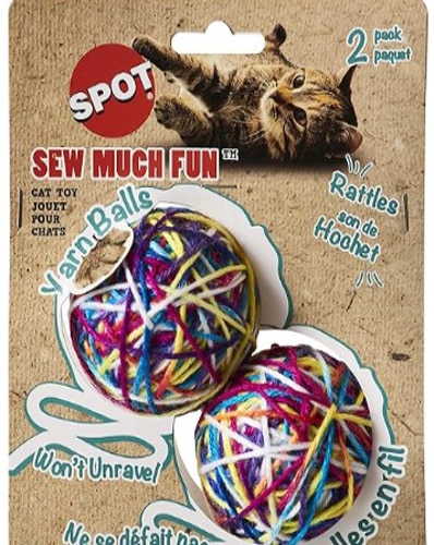 Spot Cat Toy Sew Much Fun Yarn Ball - 2.5 inch