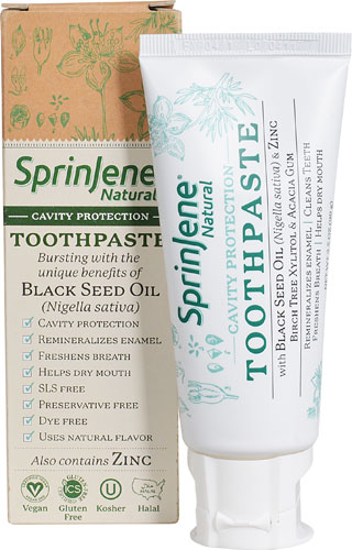 Sprinjene Natural Cavity Protection Toothpaste with Black Seed Oil & Zinc