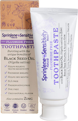 Sprinjene Natural Sensitivity Relief Toothpaste with Black Seed Oil & Zinc