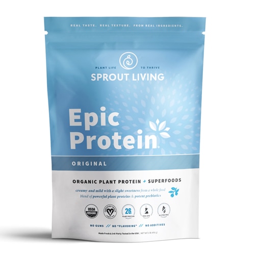 Sprout Living Epic Protein - Organic Plant Protein and Superfoods Original