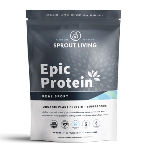 Sprout Living Epic Protein - Organic Plant Protein and Superfoods - Real Sport