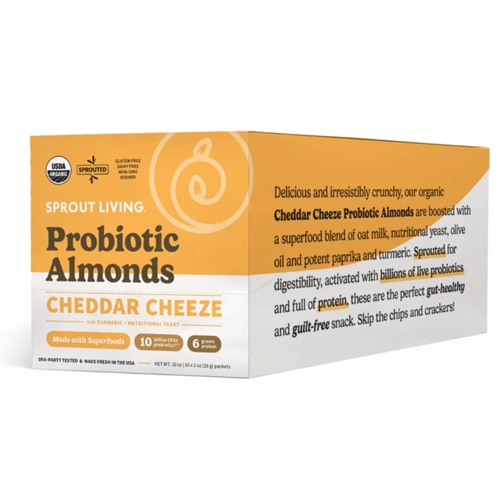 Sprout Living Probiotic Almonds Cheddar Cheeze