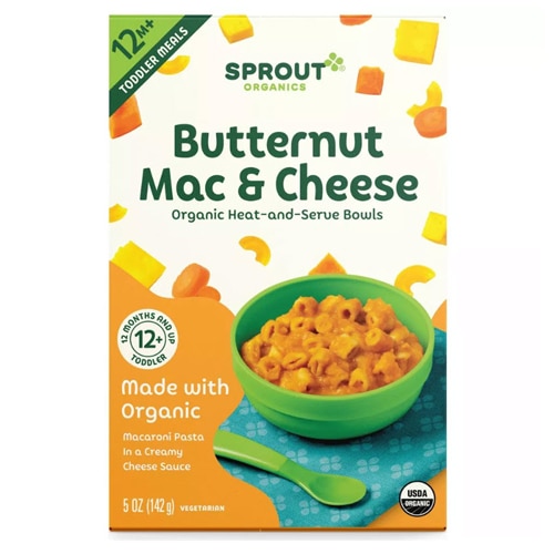 Sprout Organic Baby Food 12+ Months Power Bowl Butternut Mac & Cheese