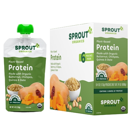 Sprout Organic Baby Food Protein 8+ Months Butternut Chickpea Quinoa & Dates