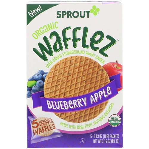 Sprout Organic Baby Food Wafflez Blueberry Apple