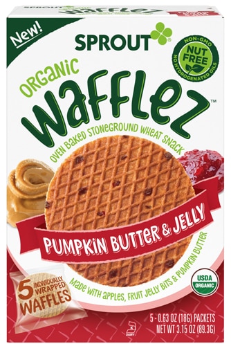 Sprout Organic Baby Food Wafflez Pumpkin Butter & Jelly