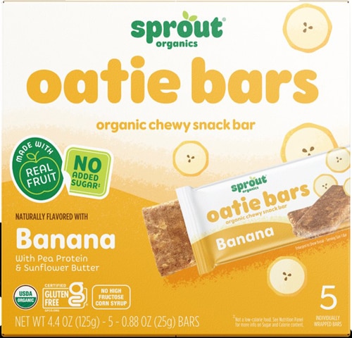 Sprout Organics Oatie Chewy Toddler Snack Bars Banana