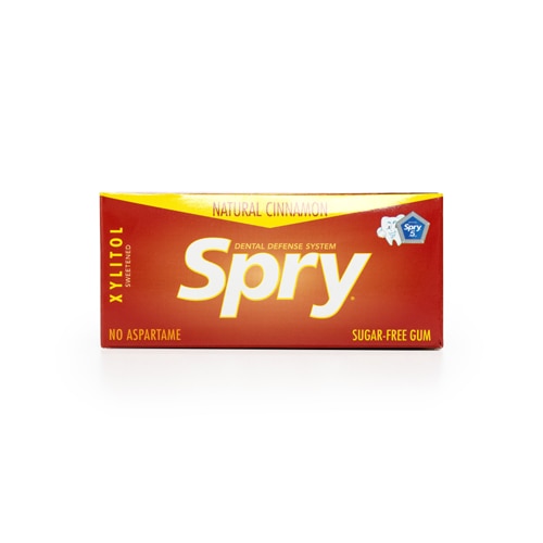 Spry Dental Defense Sugar-Free Gum with Xylitol Natural Cinnamon