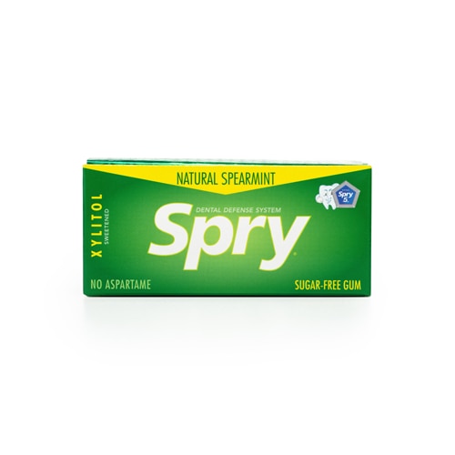 Spry Dental Defense Sugar-Free Gum with Xylitol Natural Spearmint