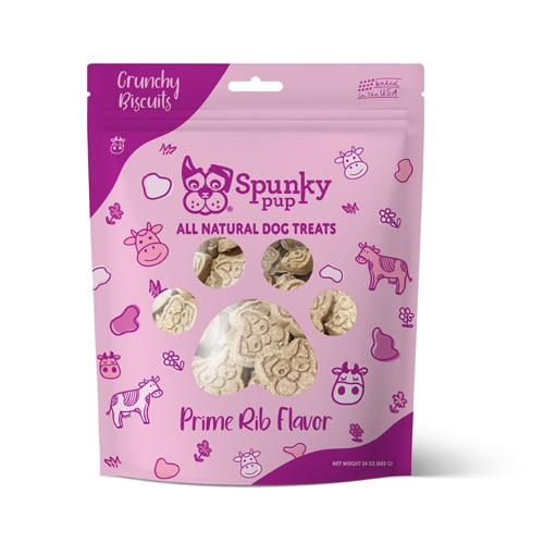 Spunky Pup Prime Rib Crunchy Biscuit Dog Treats