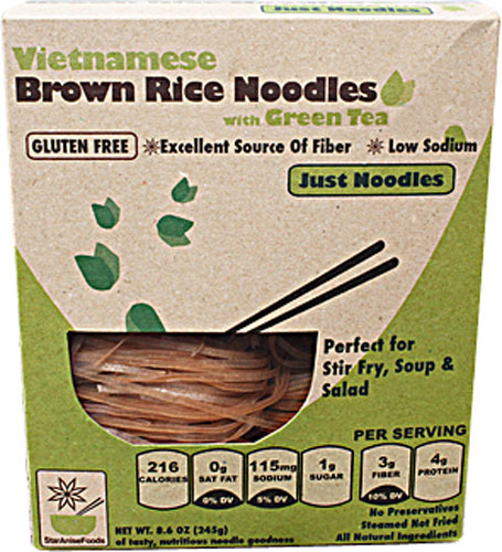 Star Anise Foods Vietnamese Brown Rice Noodles with Organic Green Tea