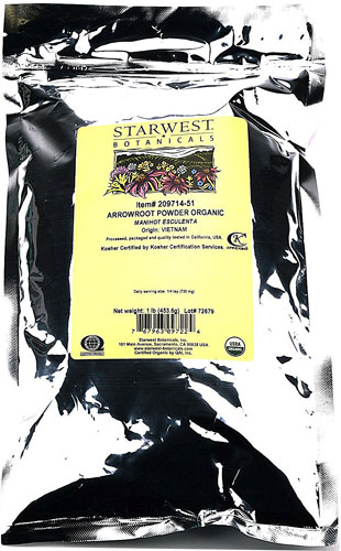 Starwest Botanicals Arrowroot -Tapioca- Powder Organic