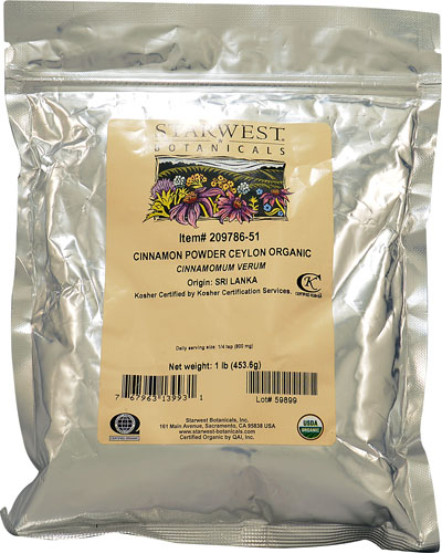 Starwest Botanicals Organic Cinnamon Powder Ceylon