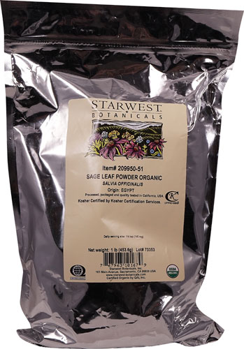 Starwest Botanicals Organic Sage Leaf Powder